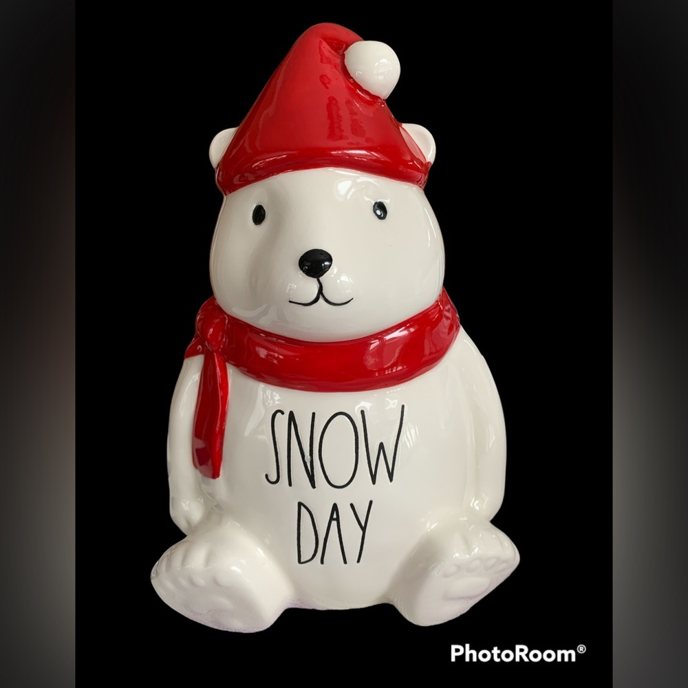 🎄❤️🎄RAE DUNN ARTISAN COLLECTION WHITE “SNOW DAY” BEAR NEW🎄❤️🎄